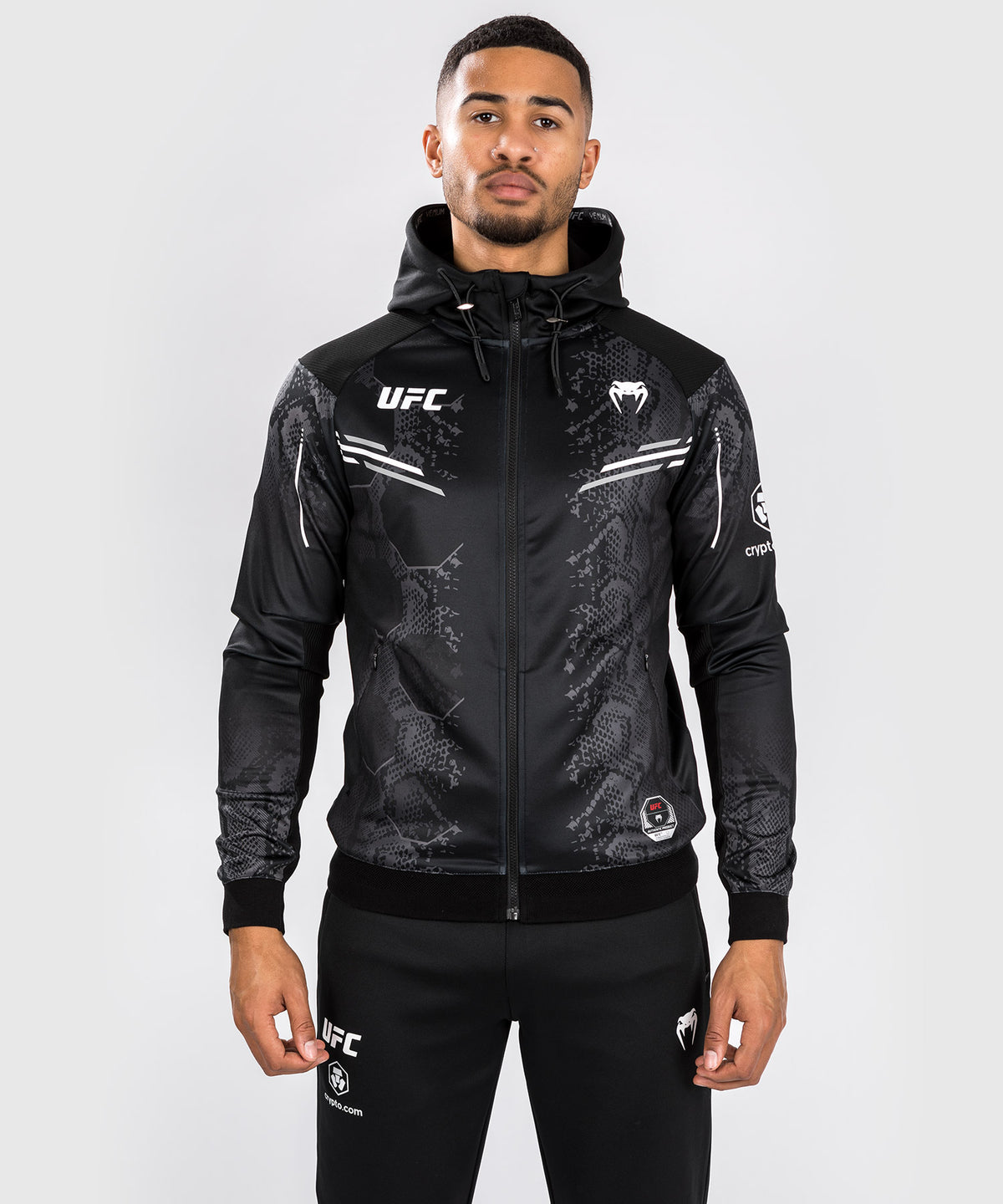 UFC Adrenaline by Venum Authentic Fight Night Walkout Hoodie für Männer - Schwarz