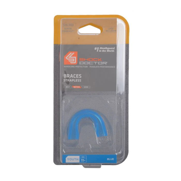 Shock Doctor Paradenti Doppio per Apparecchio - Blu
