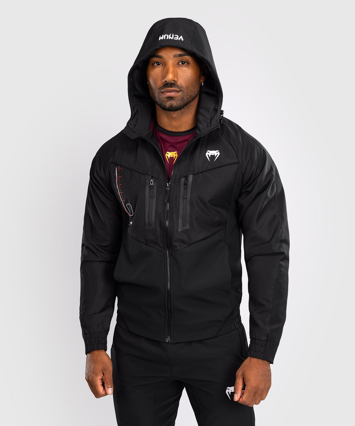 Venum Tactical XT Giacca da pista uomo - nero/rosso fuoco