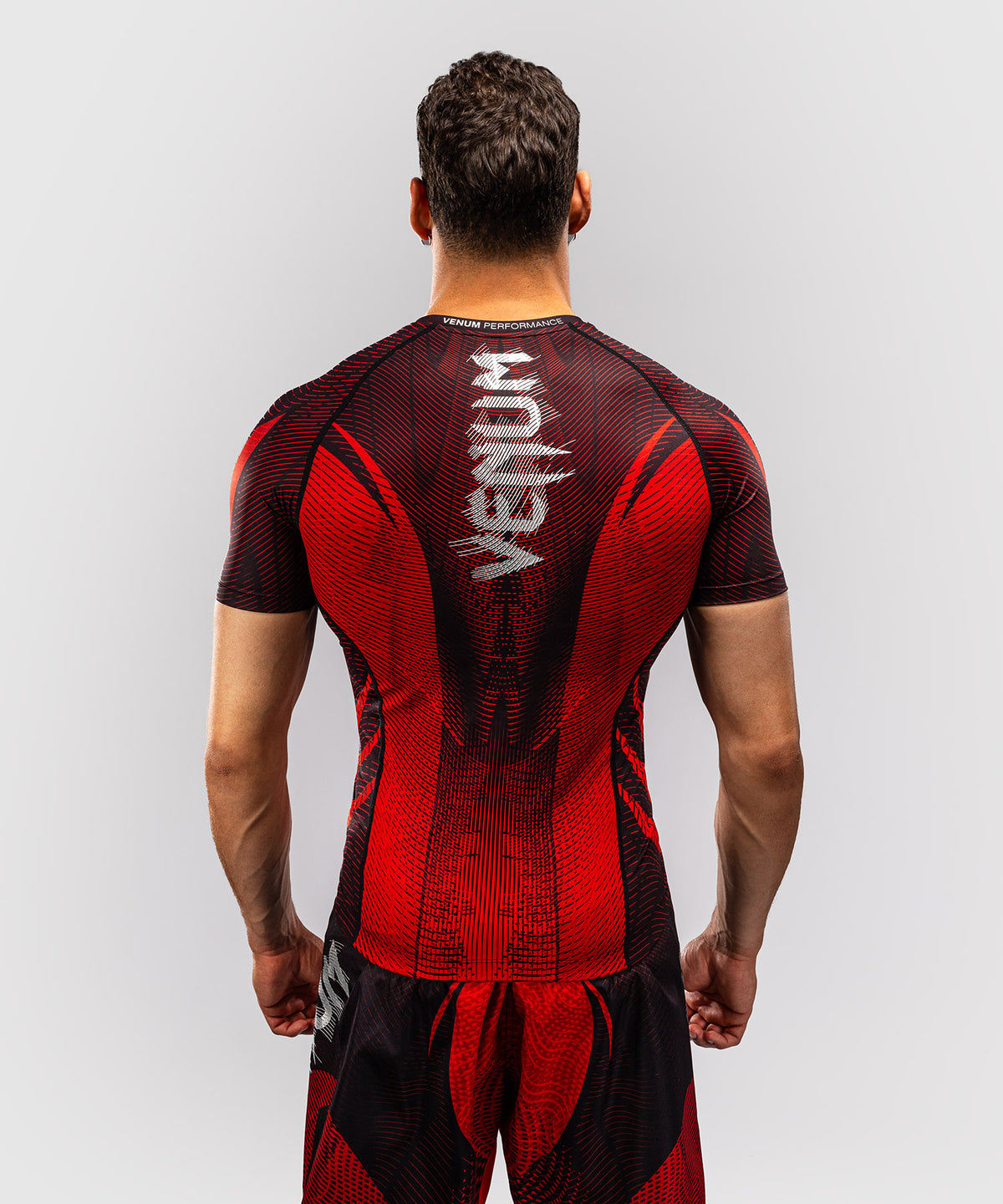 Venum Galactic 3.0 Rashguard a Maniche Corte - Rosso/Argento