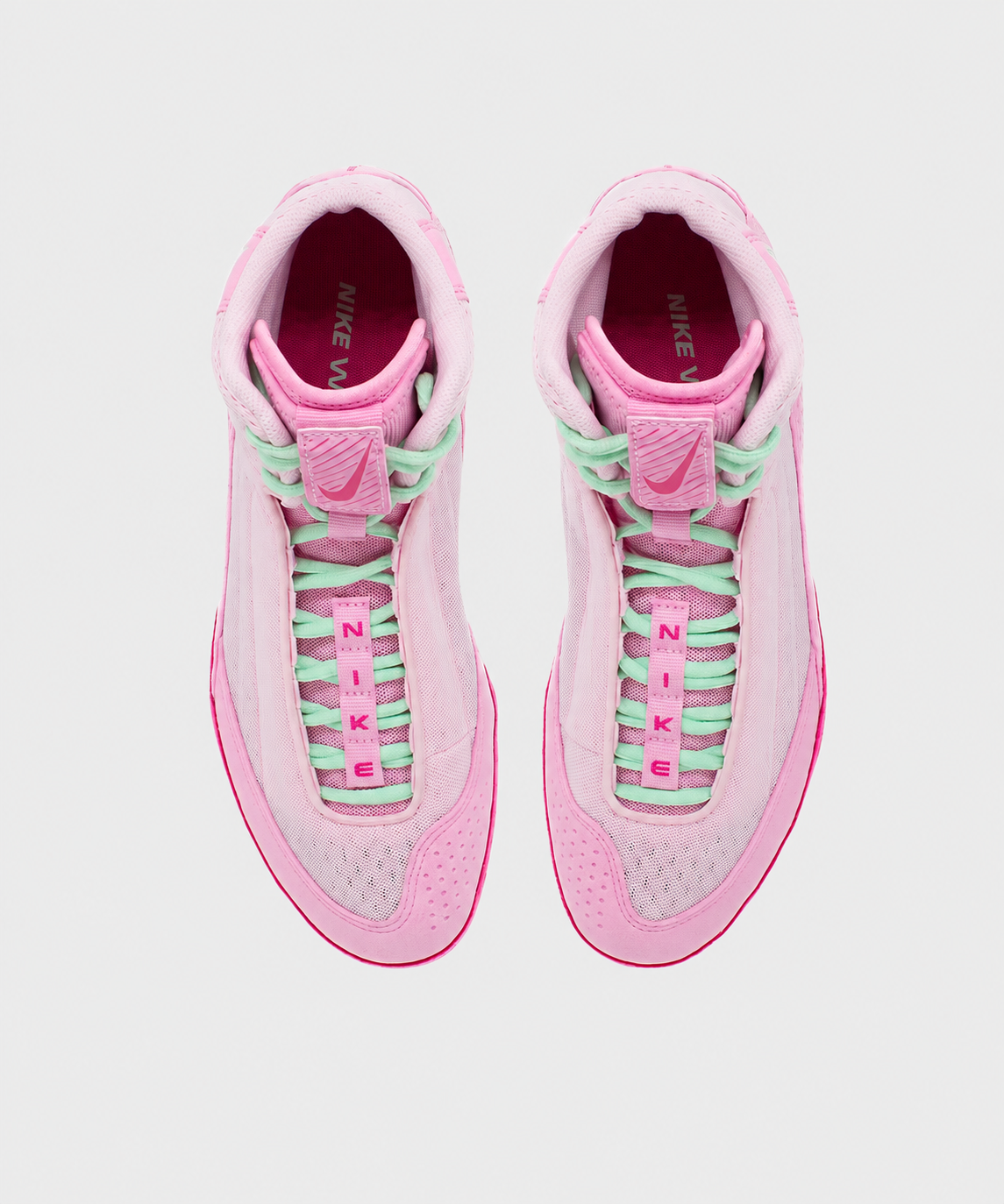 Nike Inflict 4 Wrestling Shoes - Pink/Fuchsia/Green