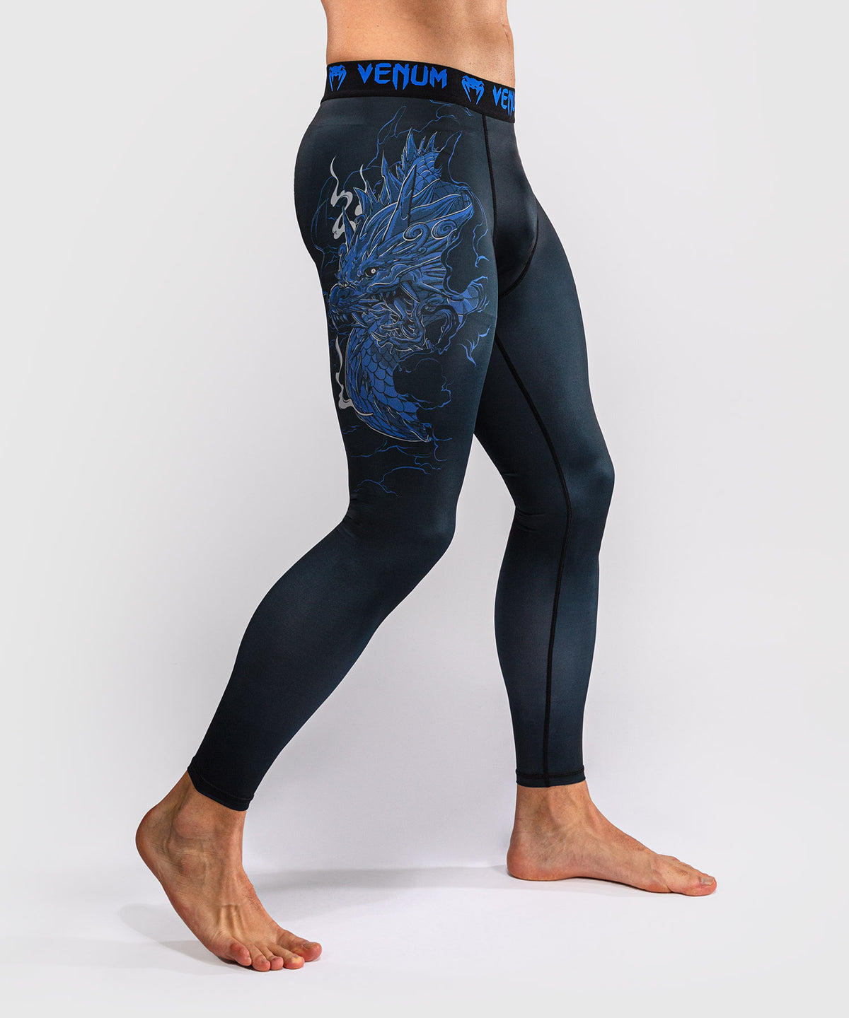 Venum Thunder Dragon Spats - Black/Royal Blue