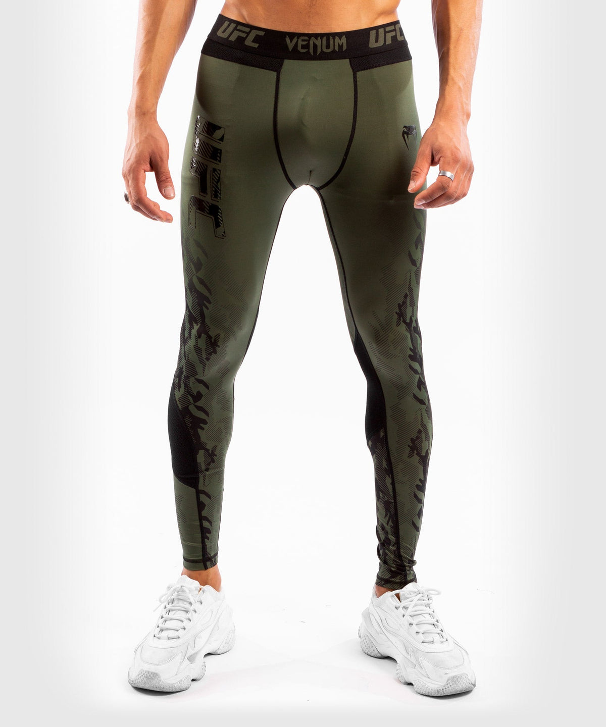 Pantalon de Compression Homme UFC Venum Authentic Fight Week - Kaki