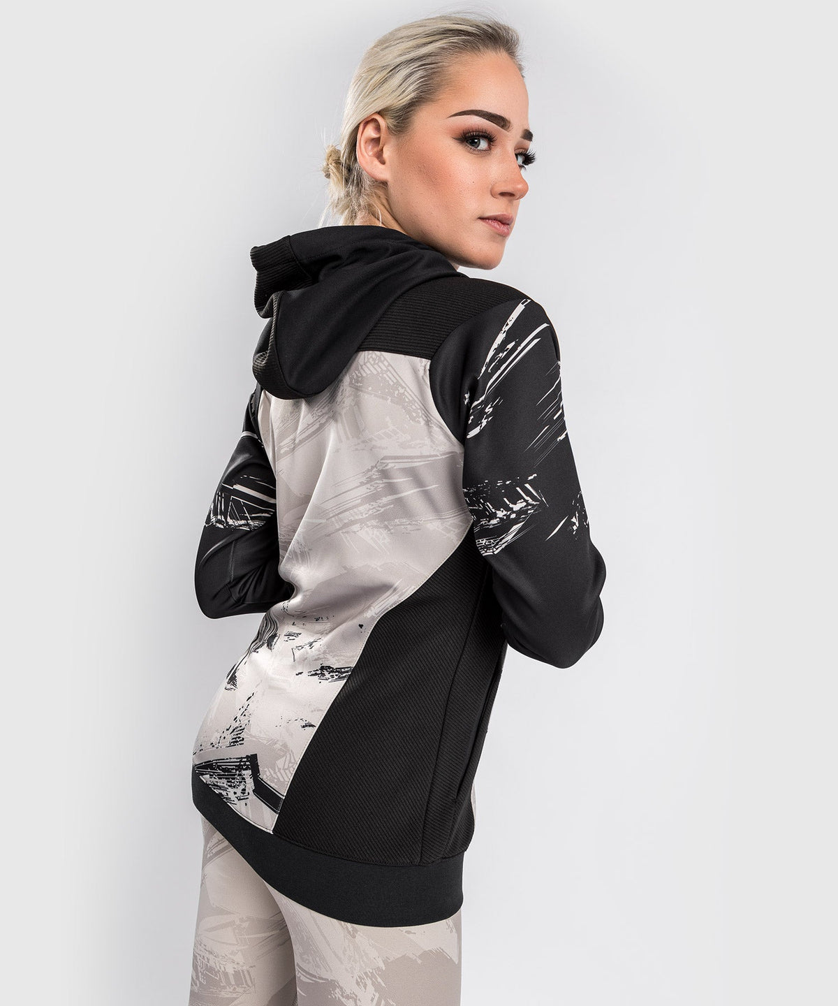 Sweatshirt Zippé pour Femmes UFC Venum Authentic Fight Week 2.0 - Noir/Sable