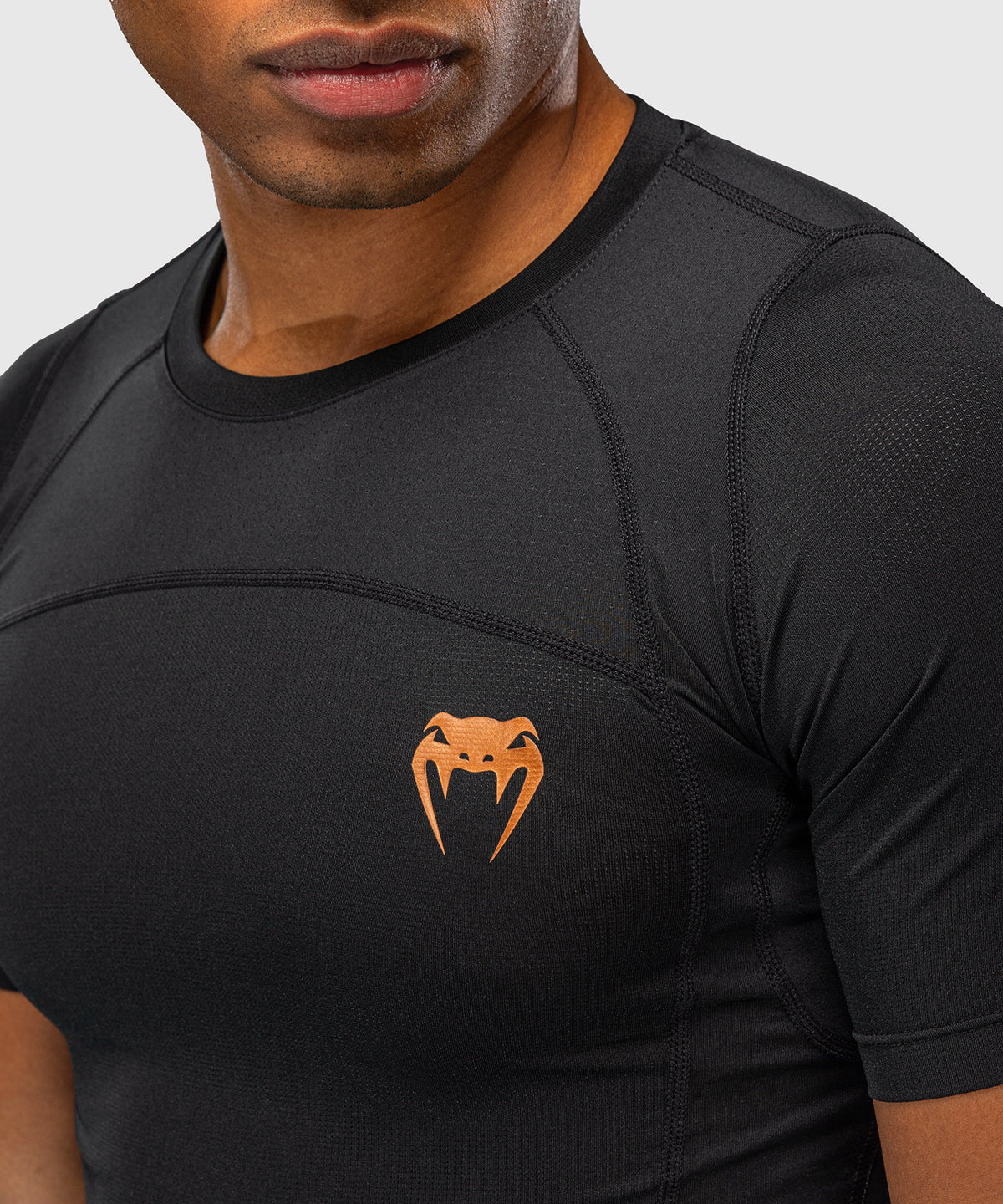 Venum G-Fit Revolution Short Sleeve Rashguard - Black/Copper