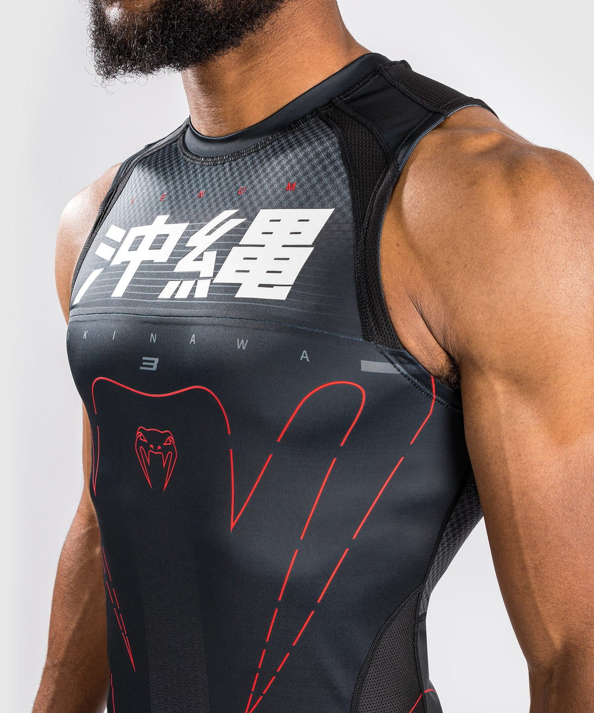 Venum Okinawa 3.0 Rashguard - Ärmellos - Schwarz/Rot