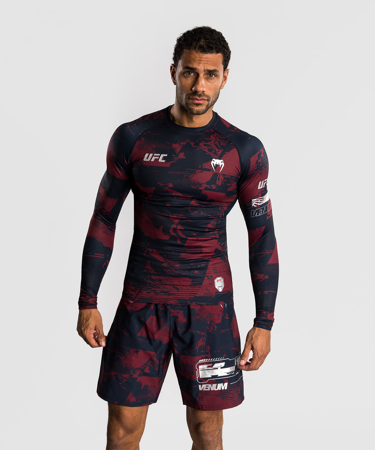 Men's UFC Zenith by Venum Burgundy Authentic Fight Week Performance Long Sleeve Rashguard