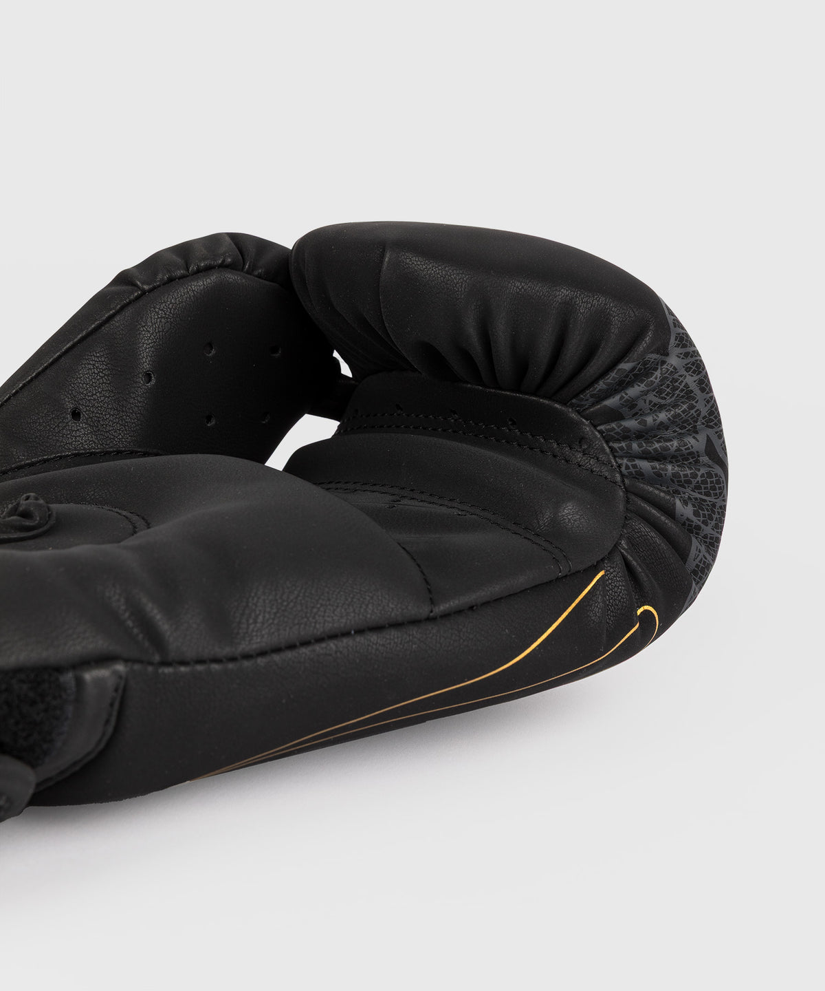 Venum Impact Serpenti Boxing Gloves - Black/Silver/Gold