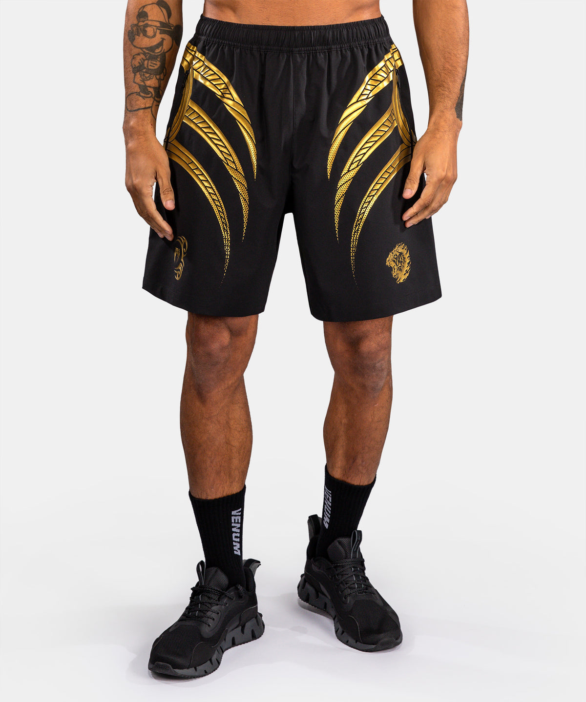 Venum x Mike Tyson Tiger Training Shorts - Black/Gold