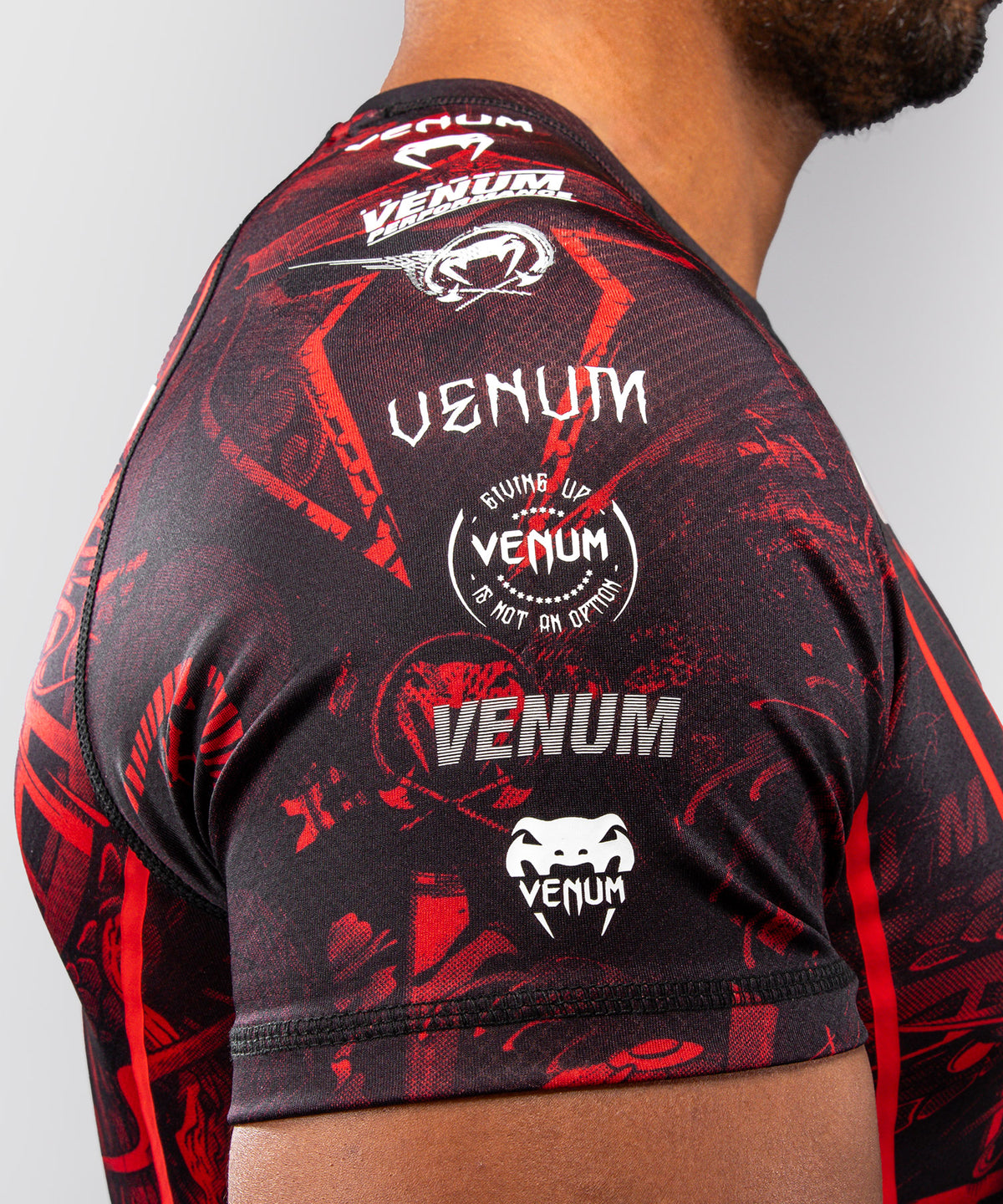 Venum 20th Anniversary Kurzarm Rashguard - Schwarz/Rot
