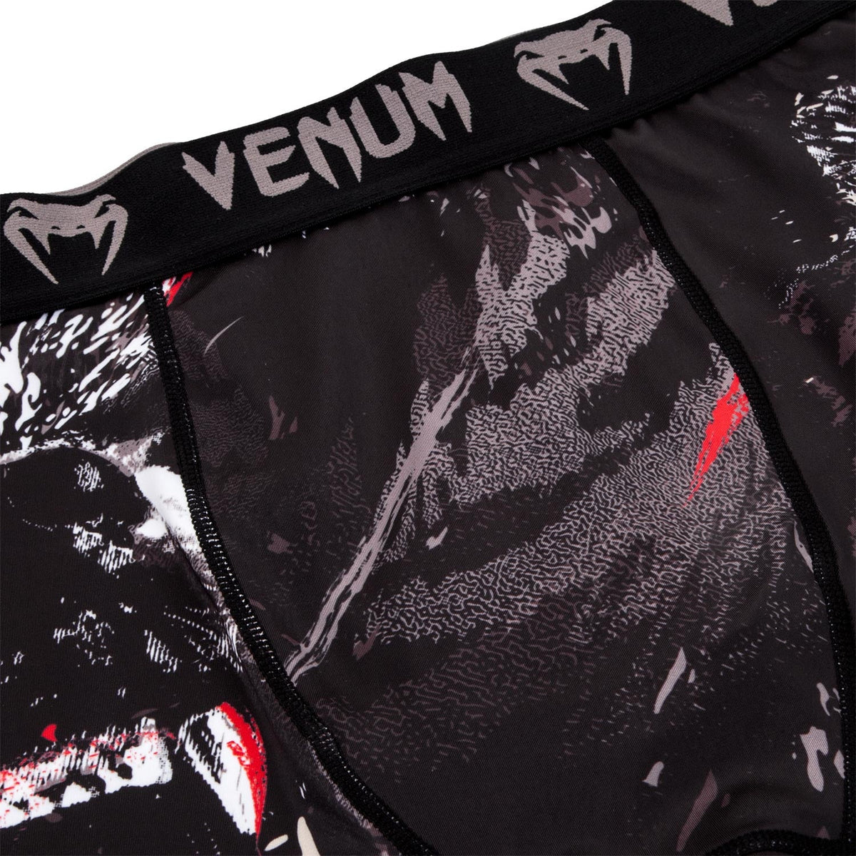 Short de compression Venum Grizzli - Noir/Blanc