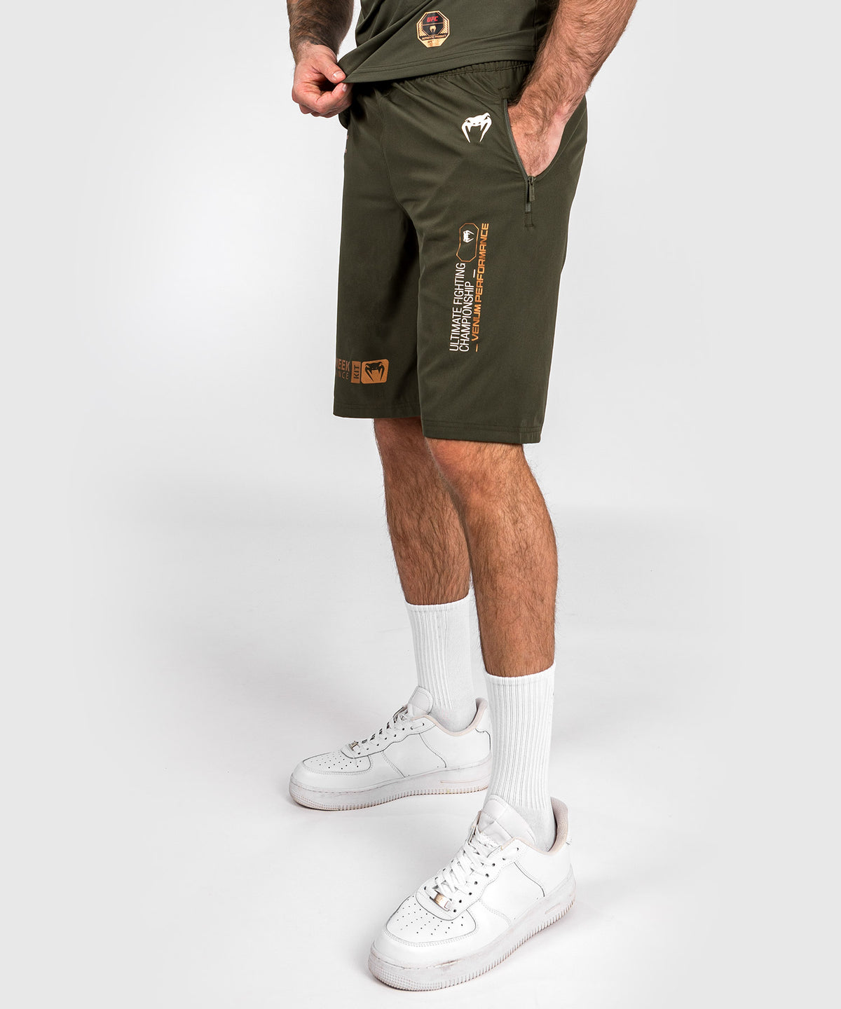 Short de performance pour Hommes UFC Adrenaline by Venum Fight Week - Kaki/Bronze