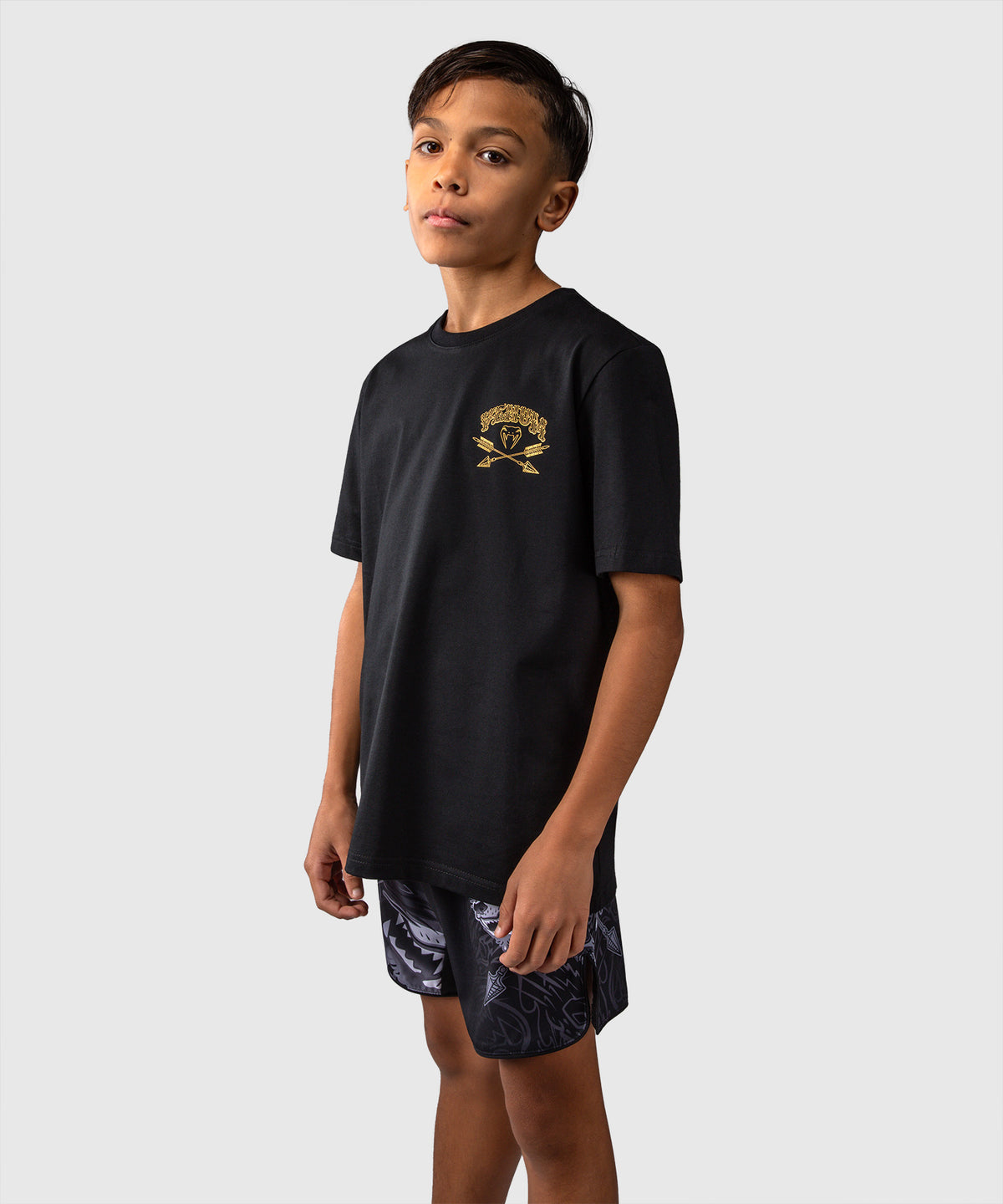 Venum Wolf Atak Kinder T-Shirt – Schwarz/Grau