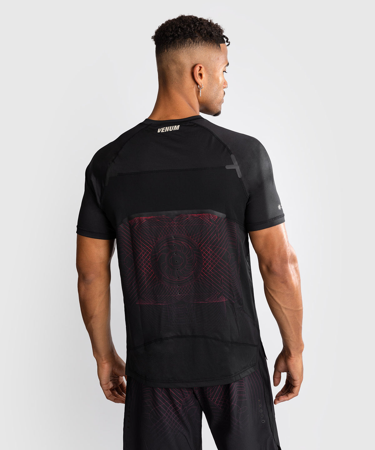 Venum G-Fit Air Men's Dry-Tech T-Shirt - Deep Black / Fire Red