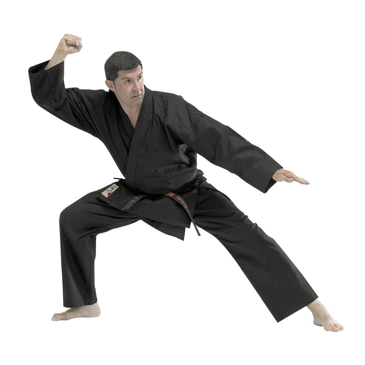 FUJIMAE Entraînement Tenuta Kempo Tela Cotone – Nero
