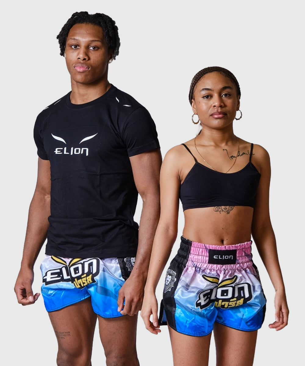 Elion Raja Pantaloncini da Muay Thai - Rosa/Blu