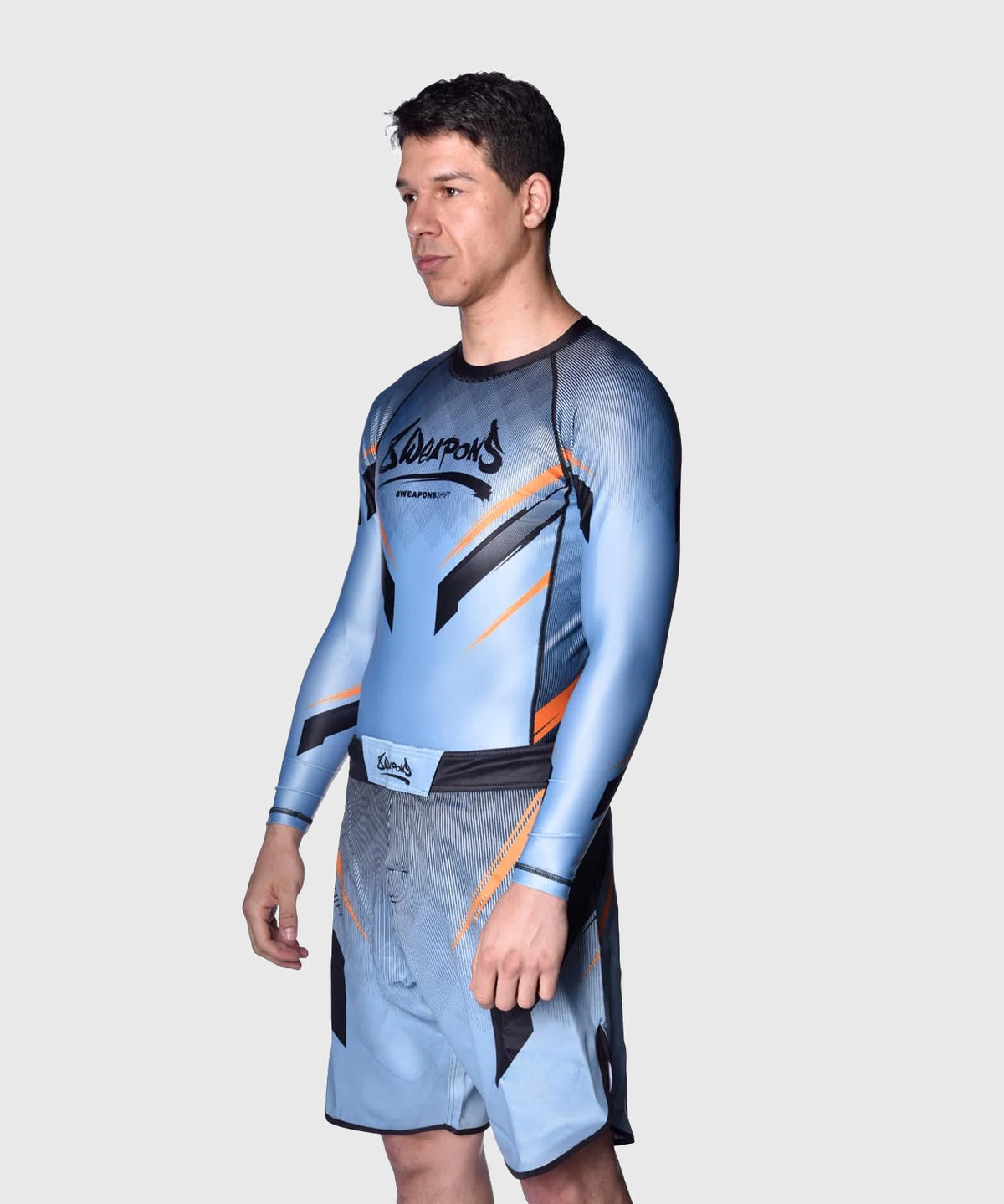 8 Weapons Shift Fightshorts - Blu/Nero/Arancione