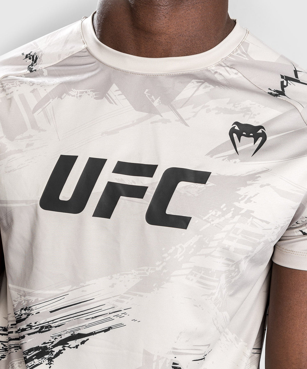 T-shirt Dry Tech- Manches Courtes Homme UFC Venum Authentic Fight Week 2.0 - Sable