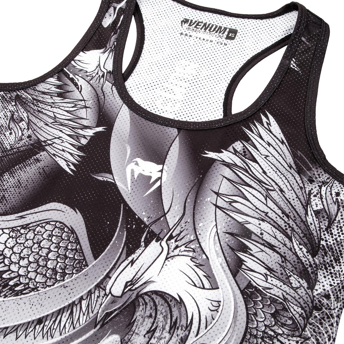 Camiseta sin Mangas Venum Phoenix - Negro/Blanco - Para Mujer