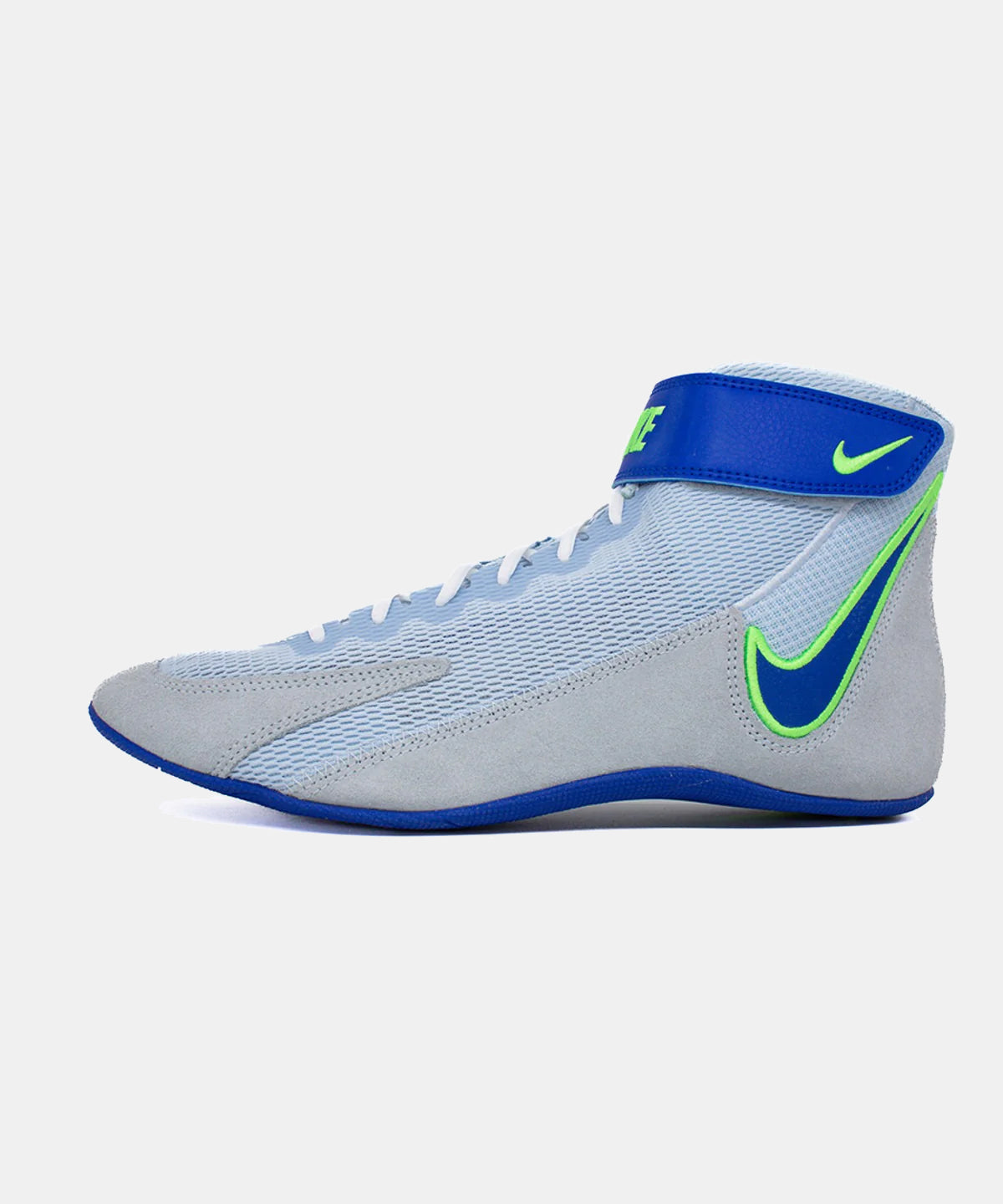 Nike Speedsweep VIII Wrestling Shoes - Grey/Blue/Neon