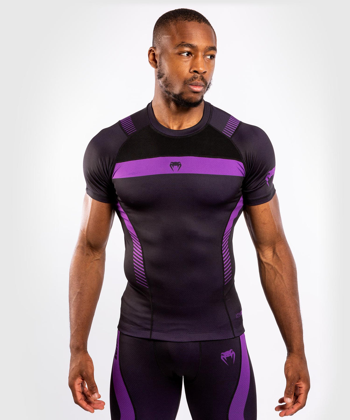 Venum NoGi 3.0 Compression T-Shirt - Short Sleeve - Black/Purple