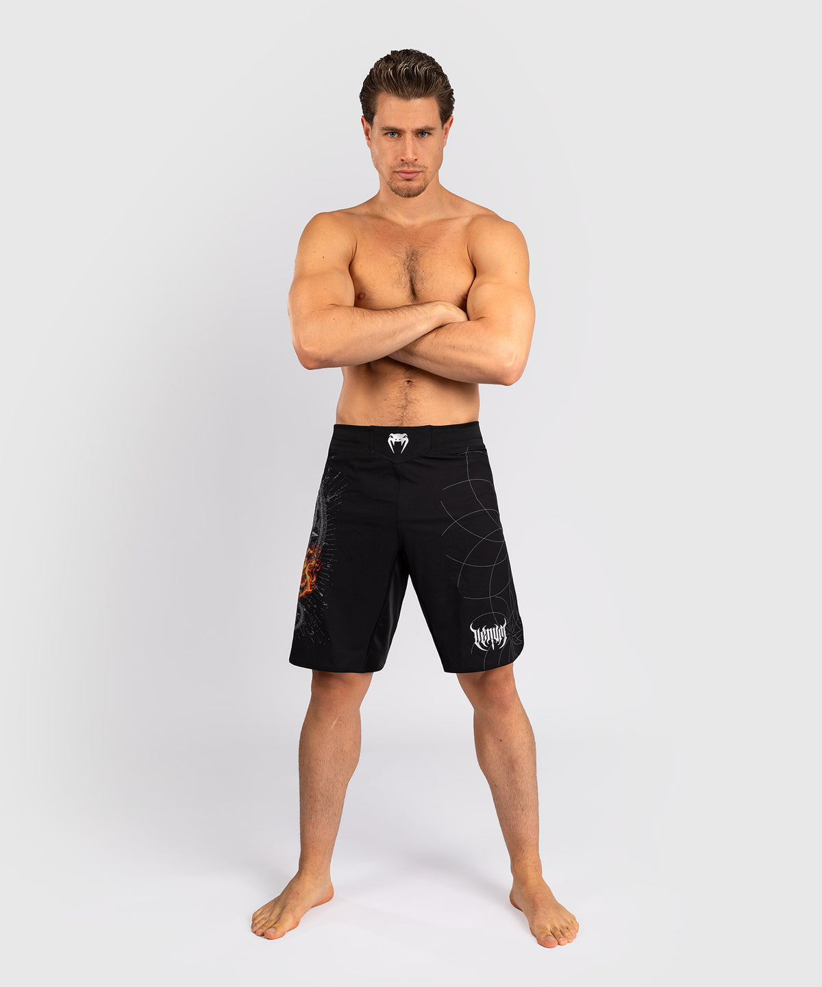Venum Gladiator 5.0 Pantaloncini da combattimento Uomo - Nero/Argento