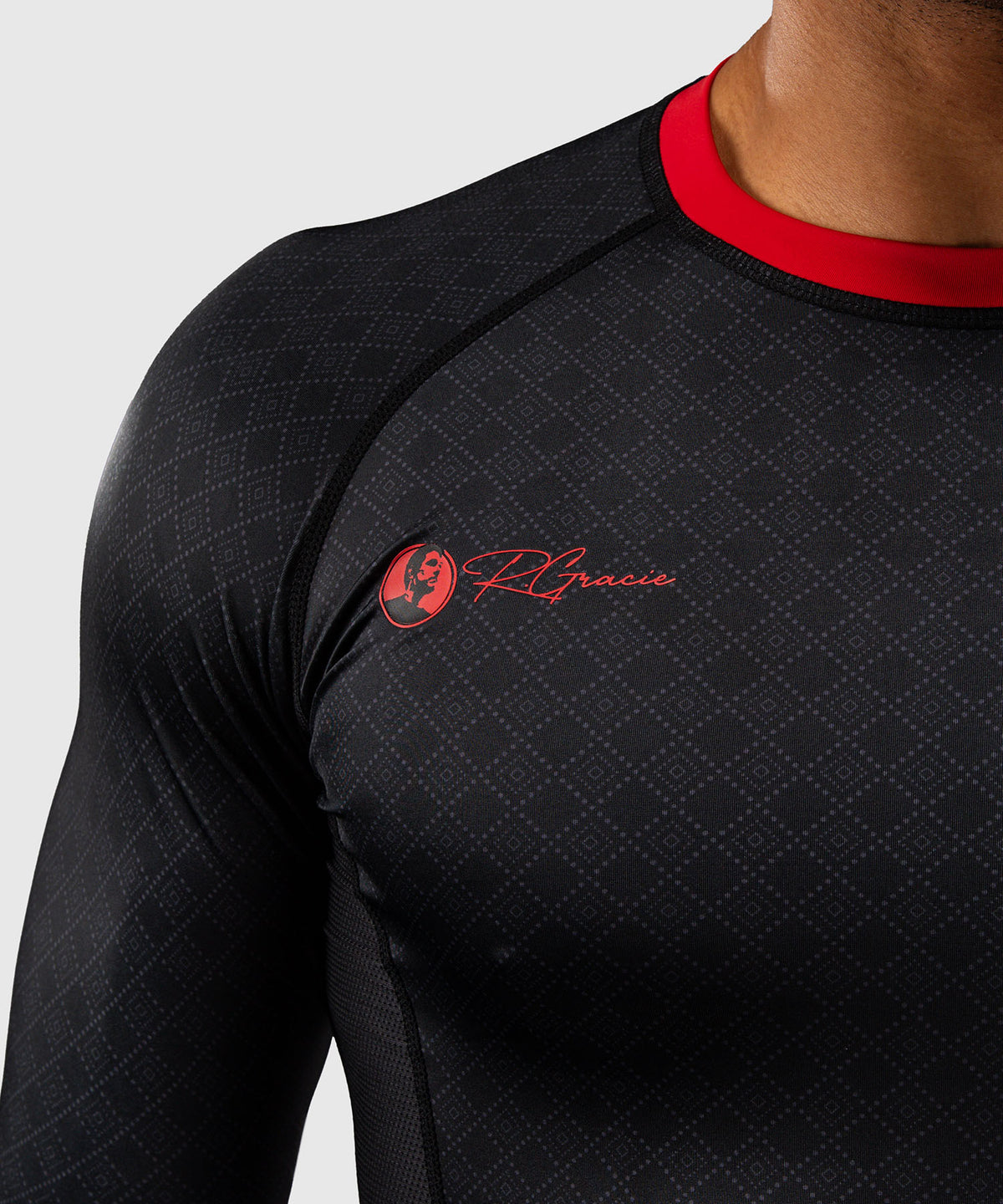 Venum x Roger Gracie Signature Rashguard Manga Larga - Negro/Rojo