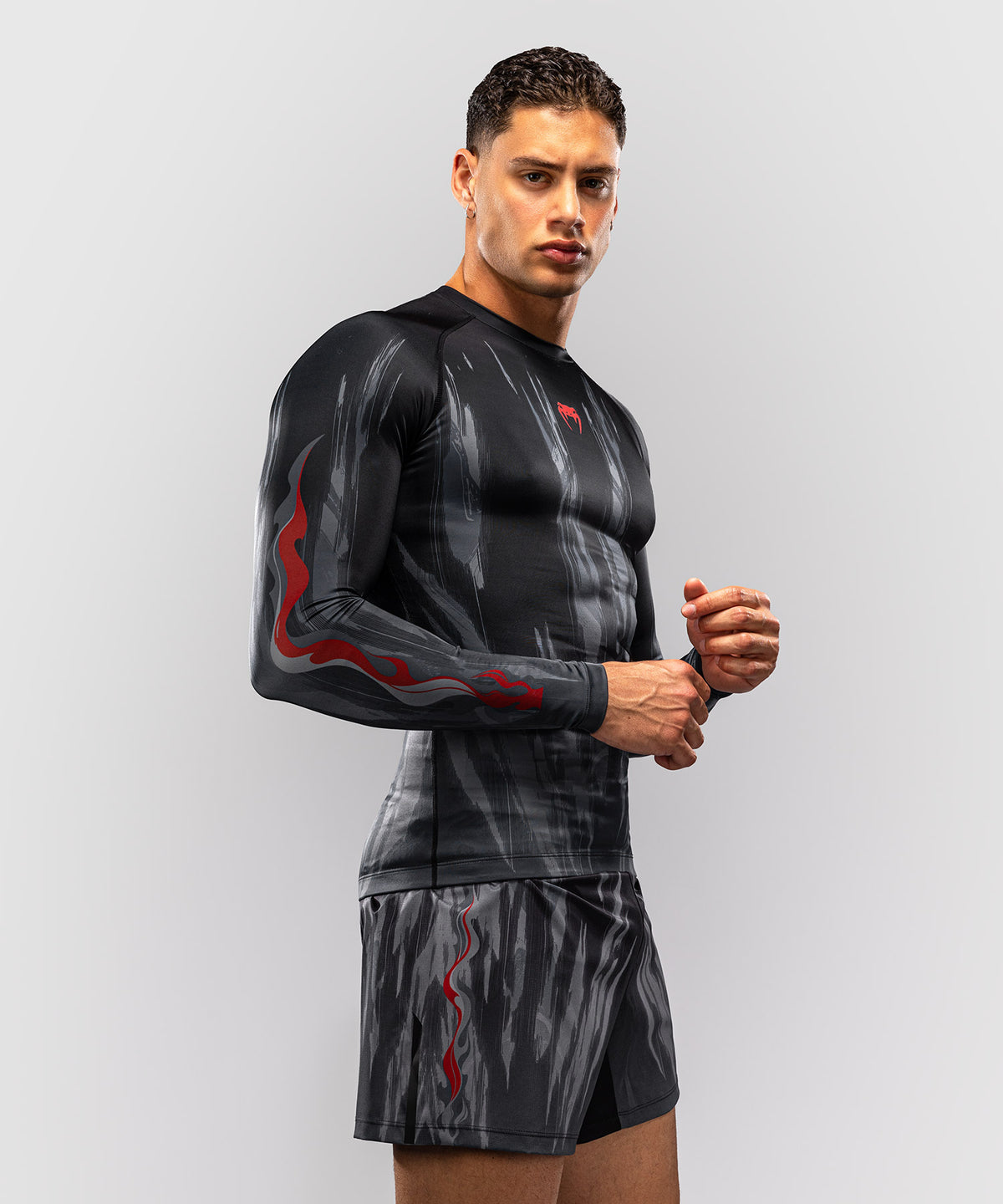 Venum Demon Rashguard a Maniche Lunghe - Nero/Grigio