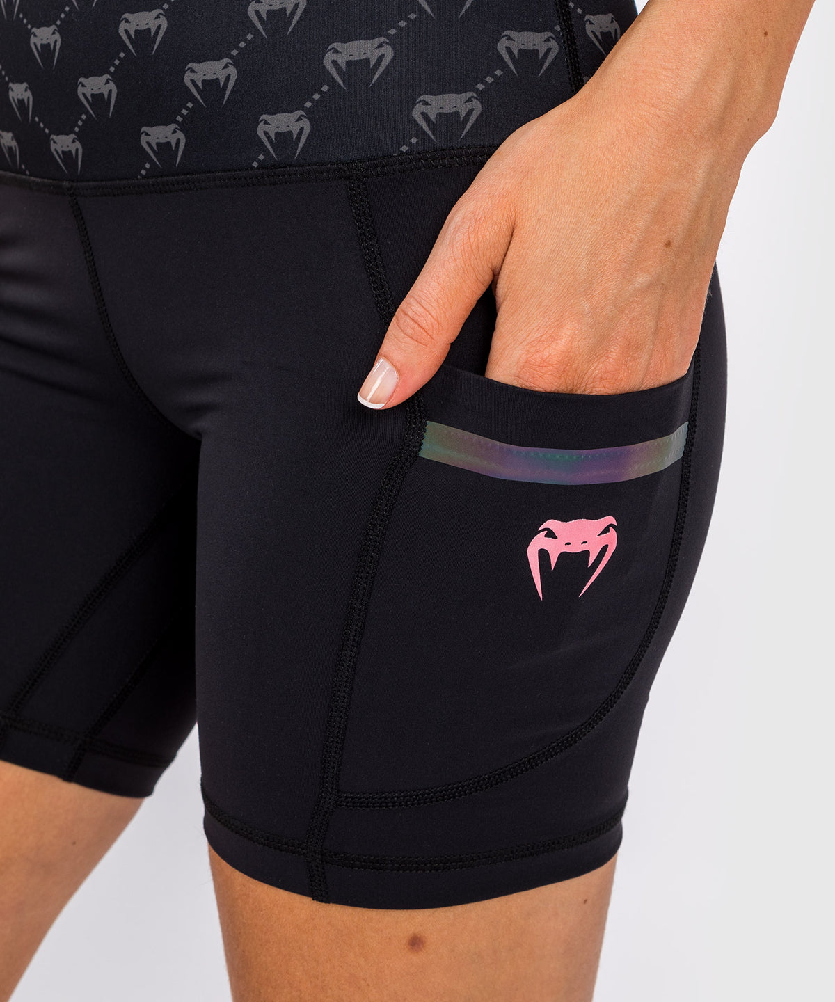 Short De Compression Venum Monogram - Pour Femme - Noir/or rose