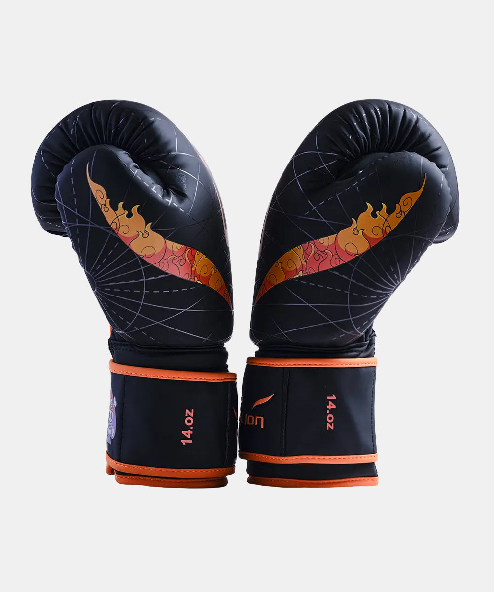 Elion X One Piece Ace Guantoni da Boxe - Nero/Arancione