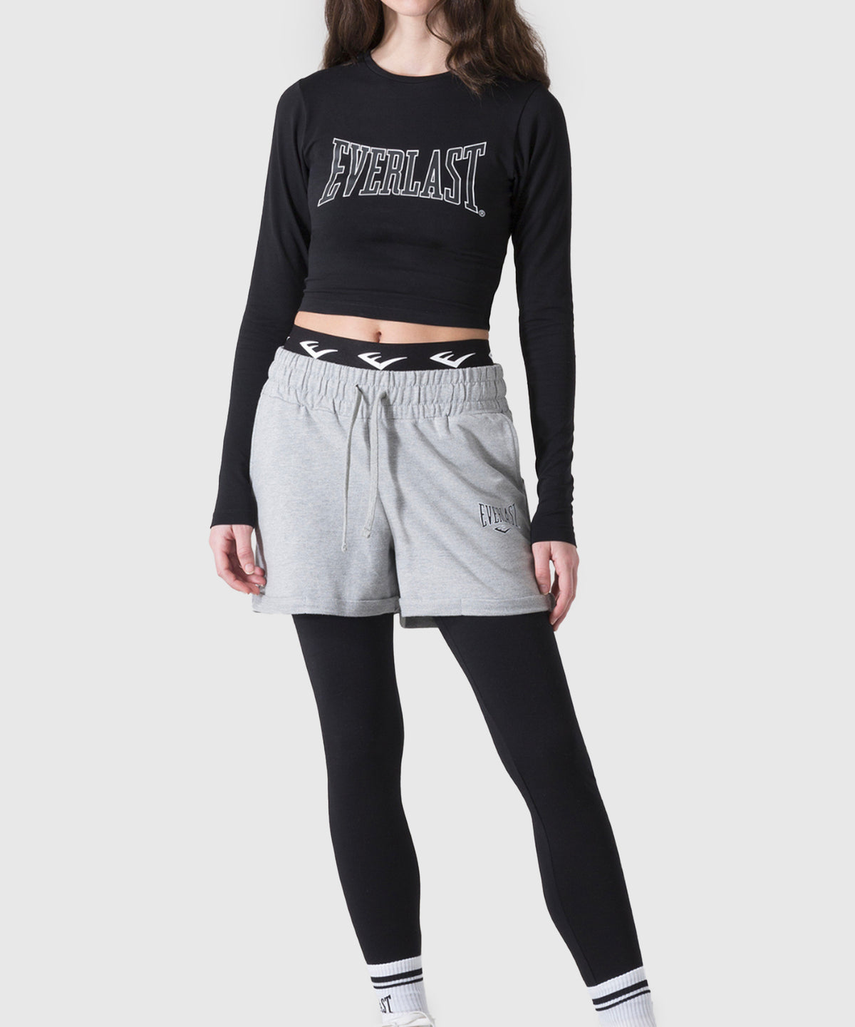 Everlast Camiseta de Manga Larga para Mujer - Negro