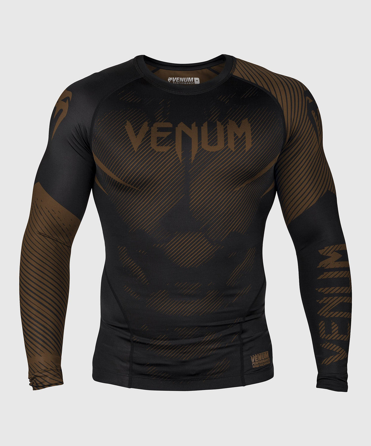 Rashguard Venum NoGi 2.0 - Manches Longues Approuvé IBJJF - Noir/Marron