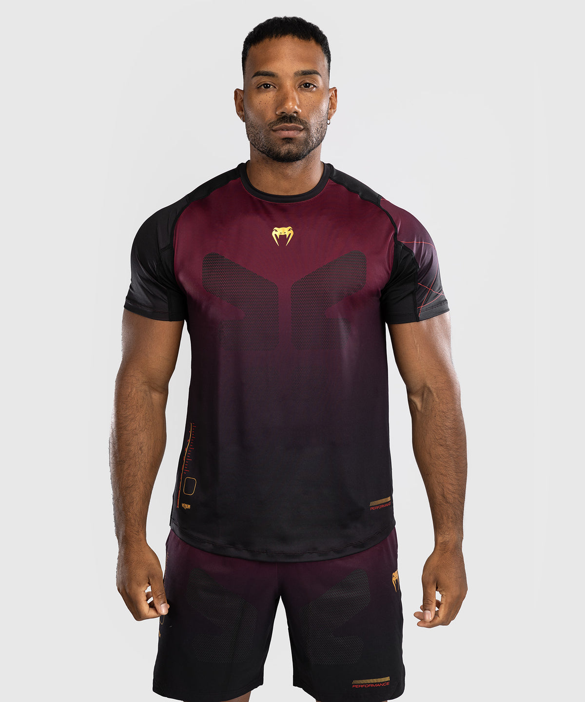 Venum Tactical XT Camiseta Dry Tech Hombre - Negra/Burdeos/Oro