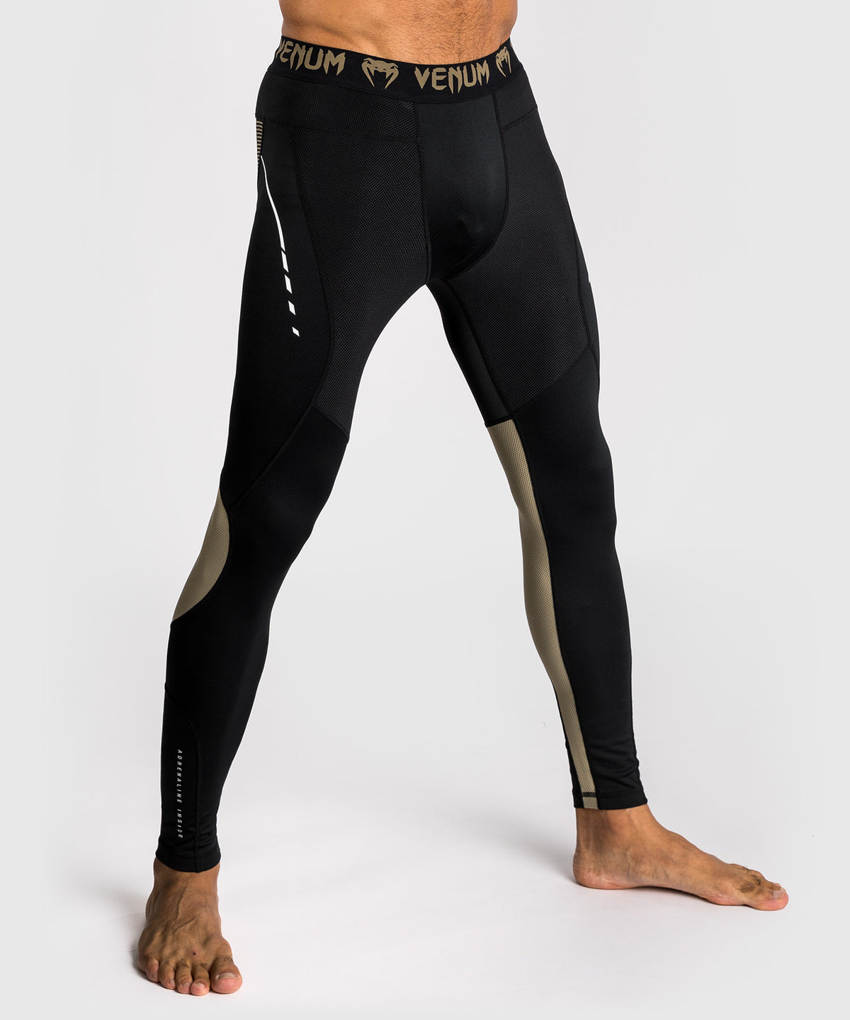 Venum Adrenaline Pantalones Compresivos – Negro/Arena