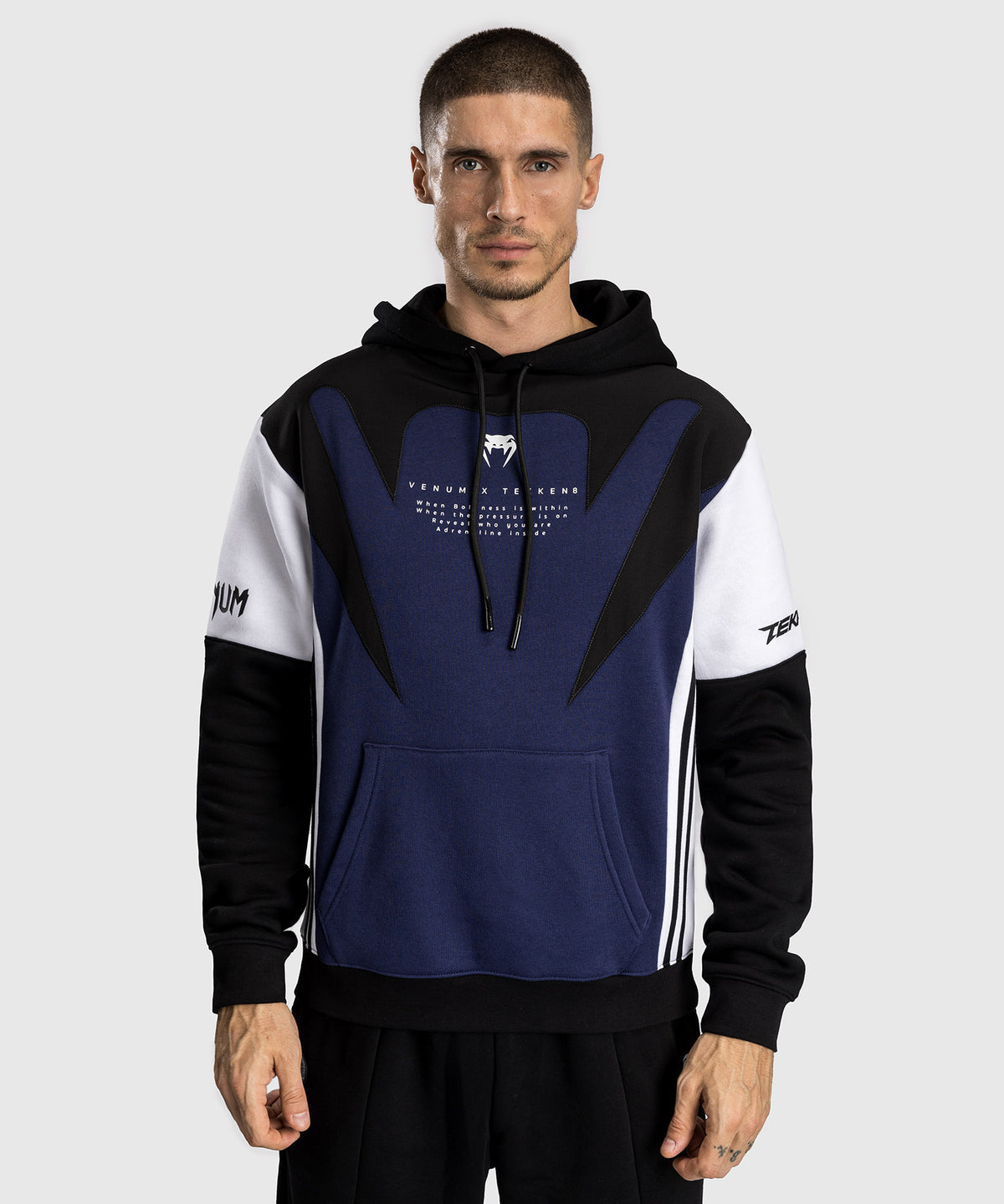 Venum x TEKKEN 8 - Jin Kazama Hoodie - Blau/Schwarz/Weiß