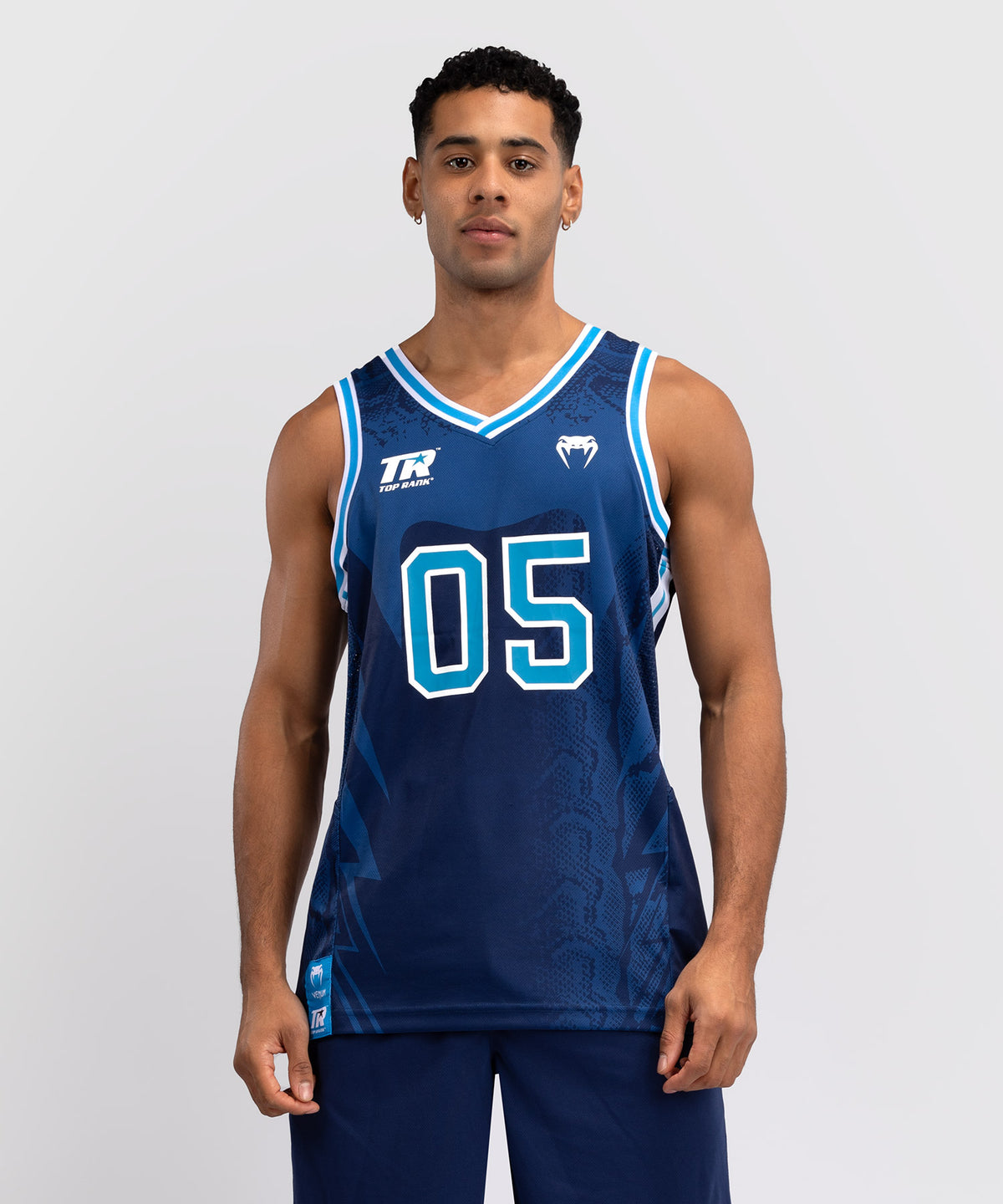 Venum x Top Rank Original Men's Basketball Jersey - Navy Blue