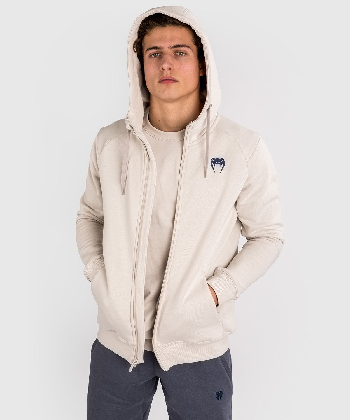 Venum Strikeland Full Zip Hoodie - Greige