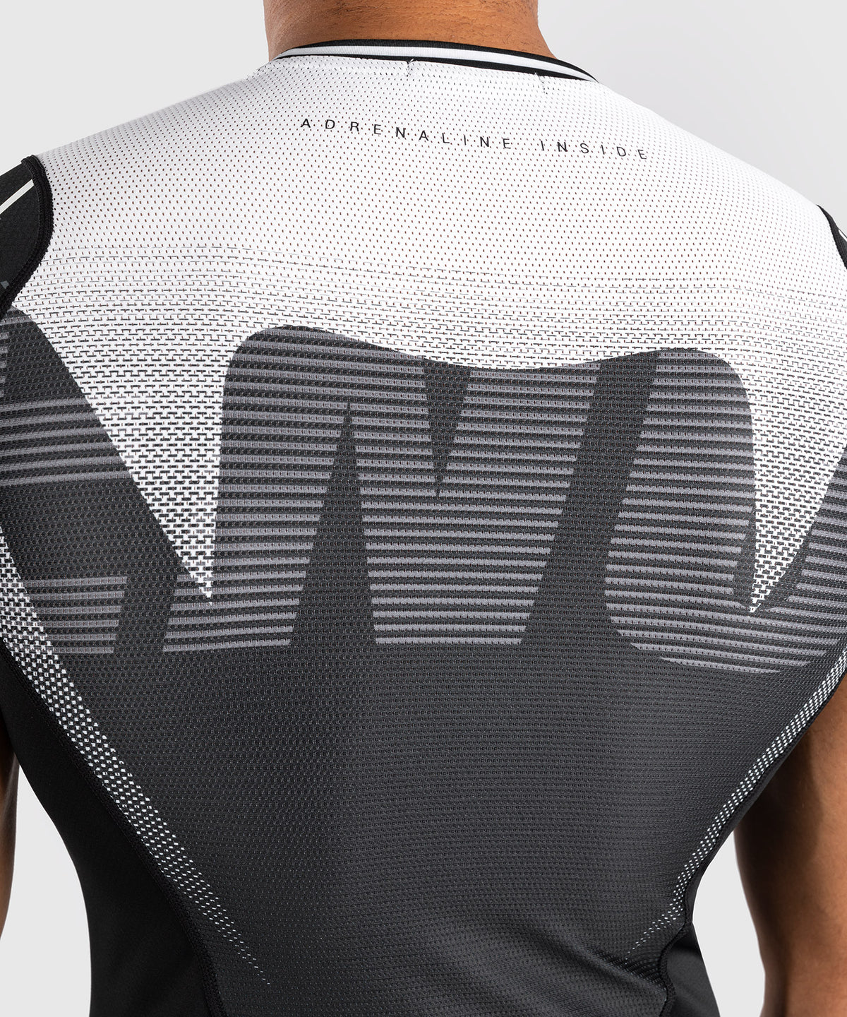 Venum Adrenaline Short Sleeve Rashguard - Black/Silver Grey