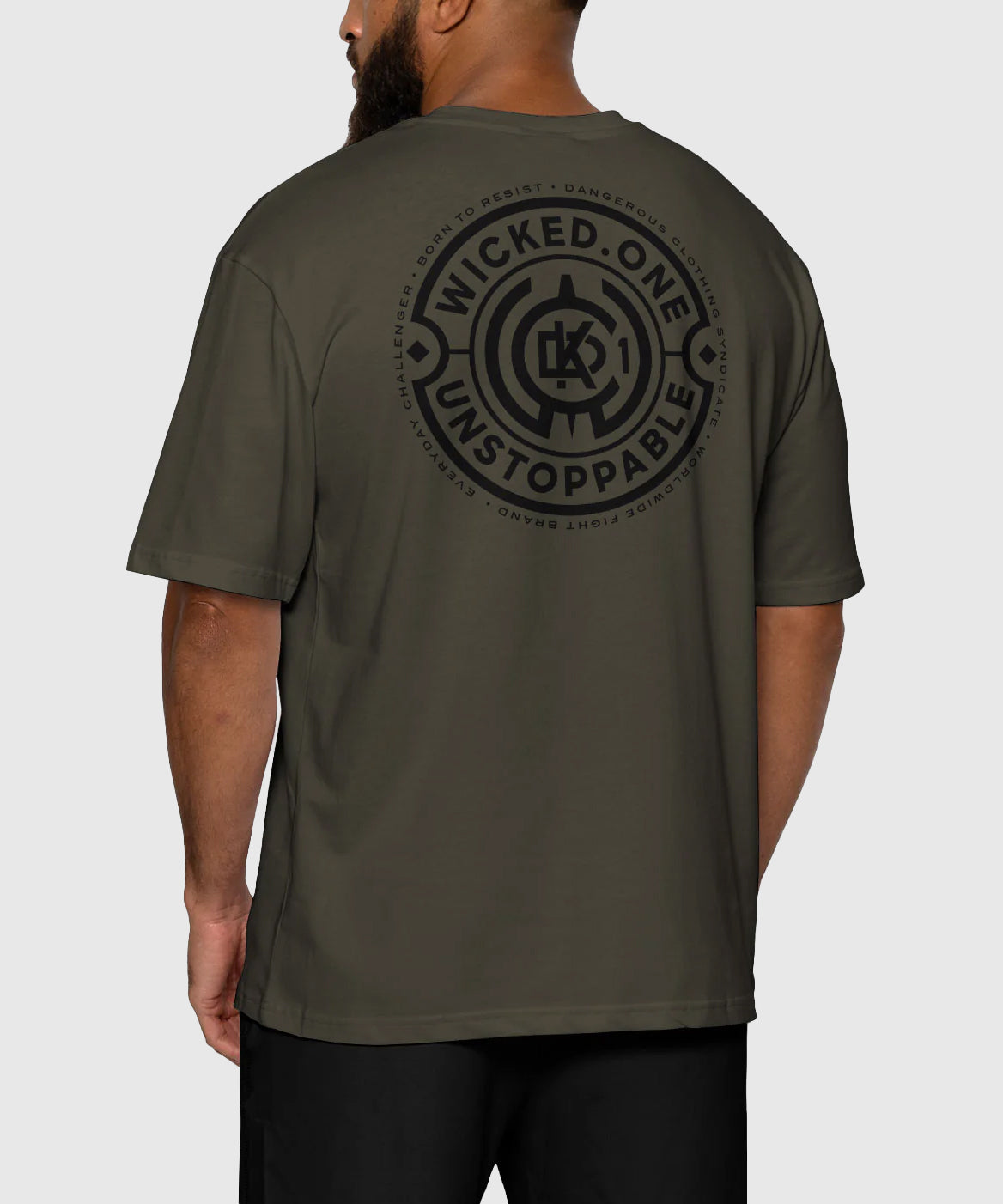 Wicked One Department Camiseta Oversize - Caqui