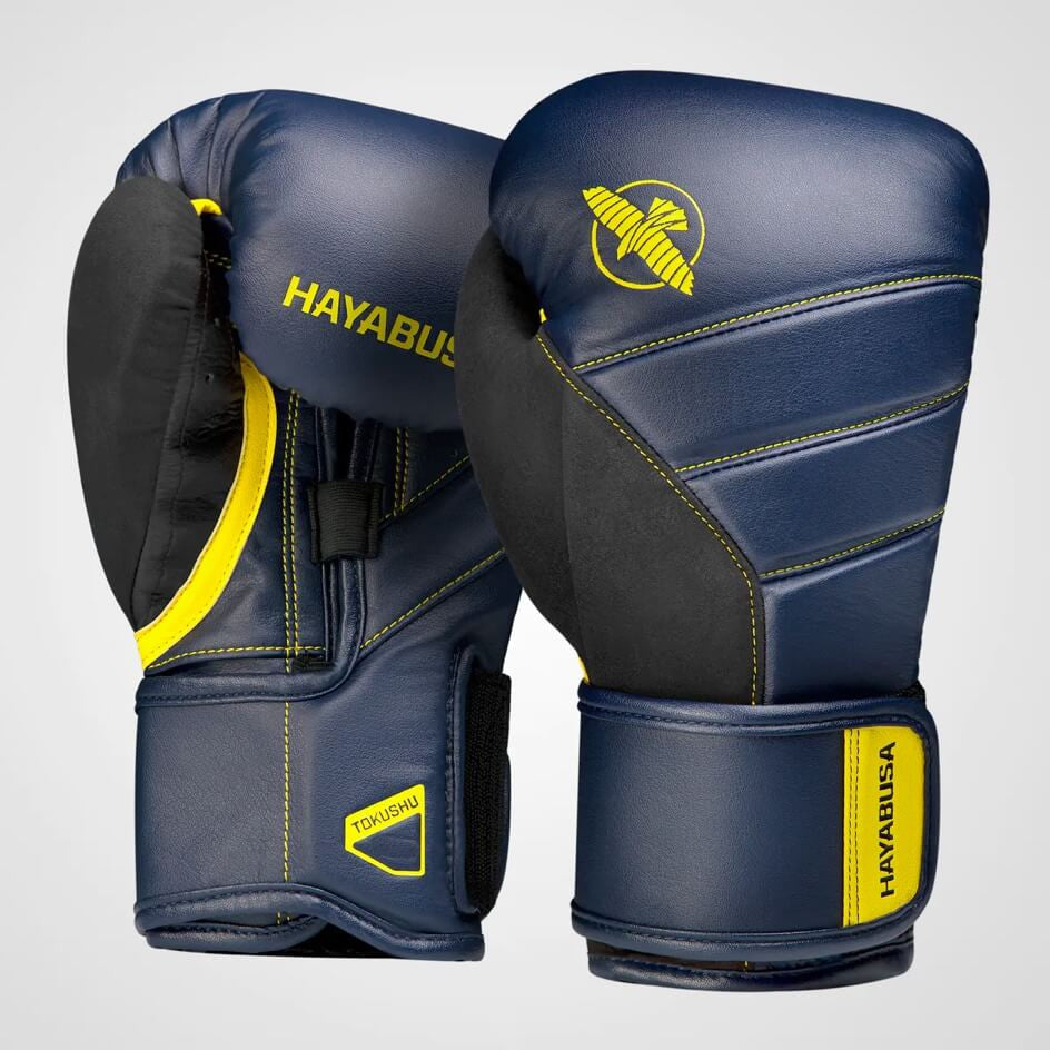Hayabusa T3 Guantoni da Boxe - Blu Marino/Giallo