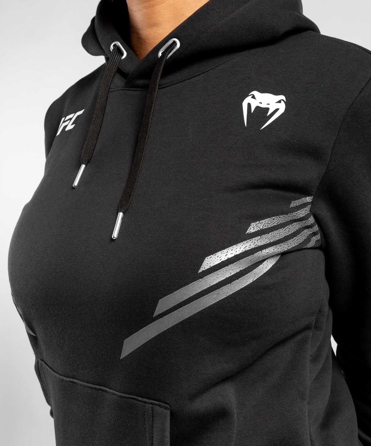 Felpa Con Cappuccio Donna UFC Venum Replica - Nero