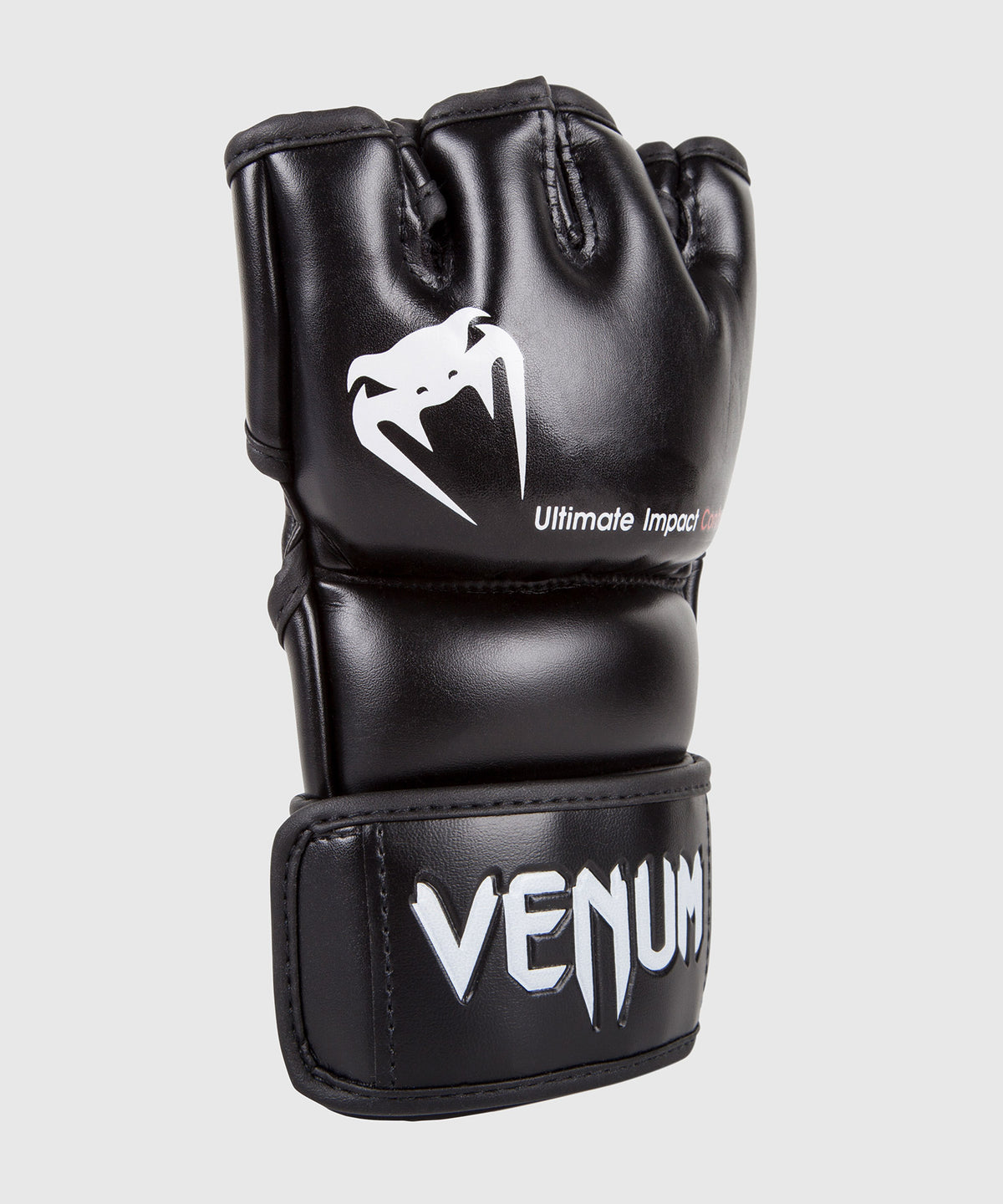 Venum Impact Guantes de MMA - Cuero Skintex - Negro