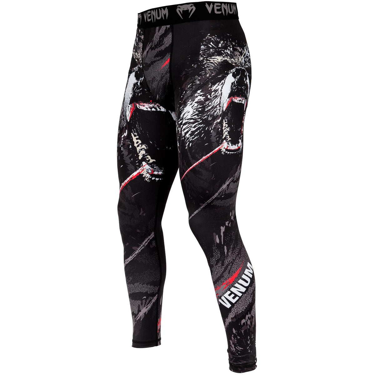 Pantalon de Compression Venum Grizzli - Noir/Blanc