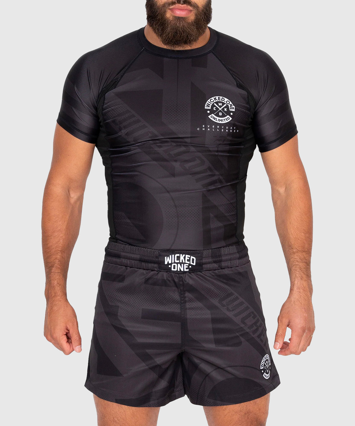 Wicked One Outsiderz Rashguard a Maniche Corte - Nero