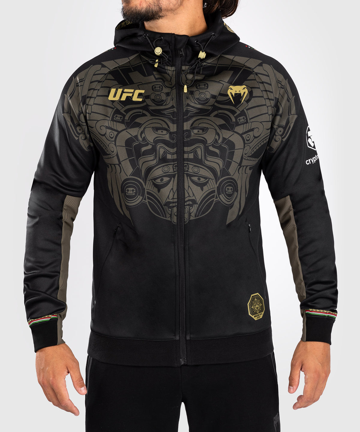 Noche UFC by Venum Authentic Fight Night Felpa con cappuccio da uomo - nera