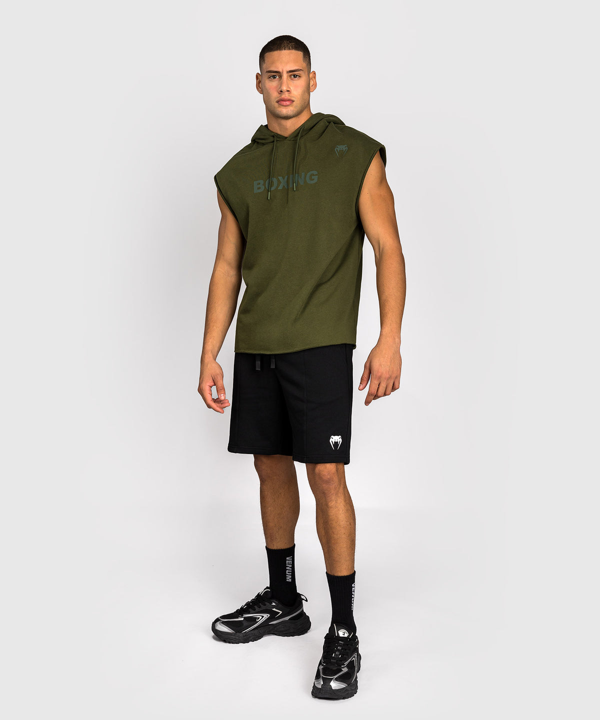 Venum Boxing VT Felpa con Cappuccio Senza Maniche – Verde Militare