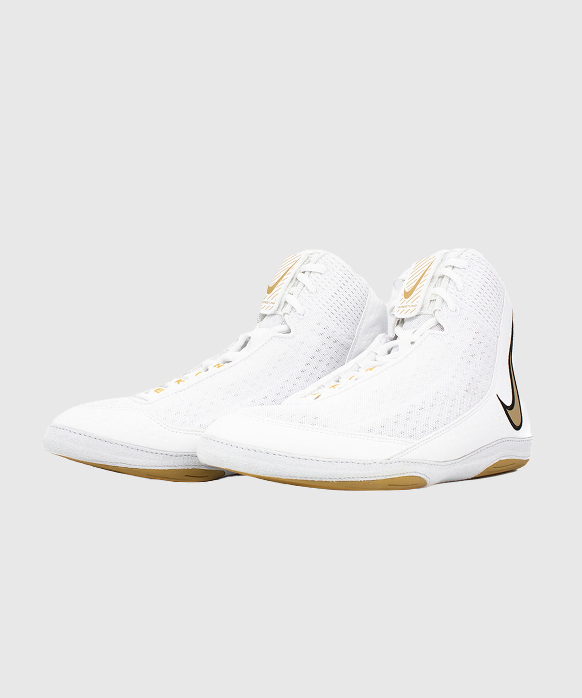 Nike Inflict 4 Wrestling Shoes - White/Gold