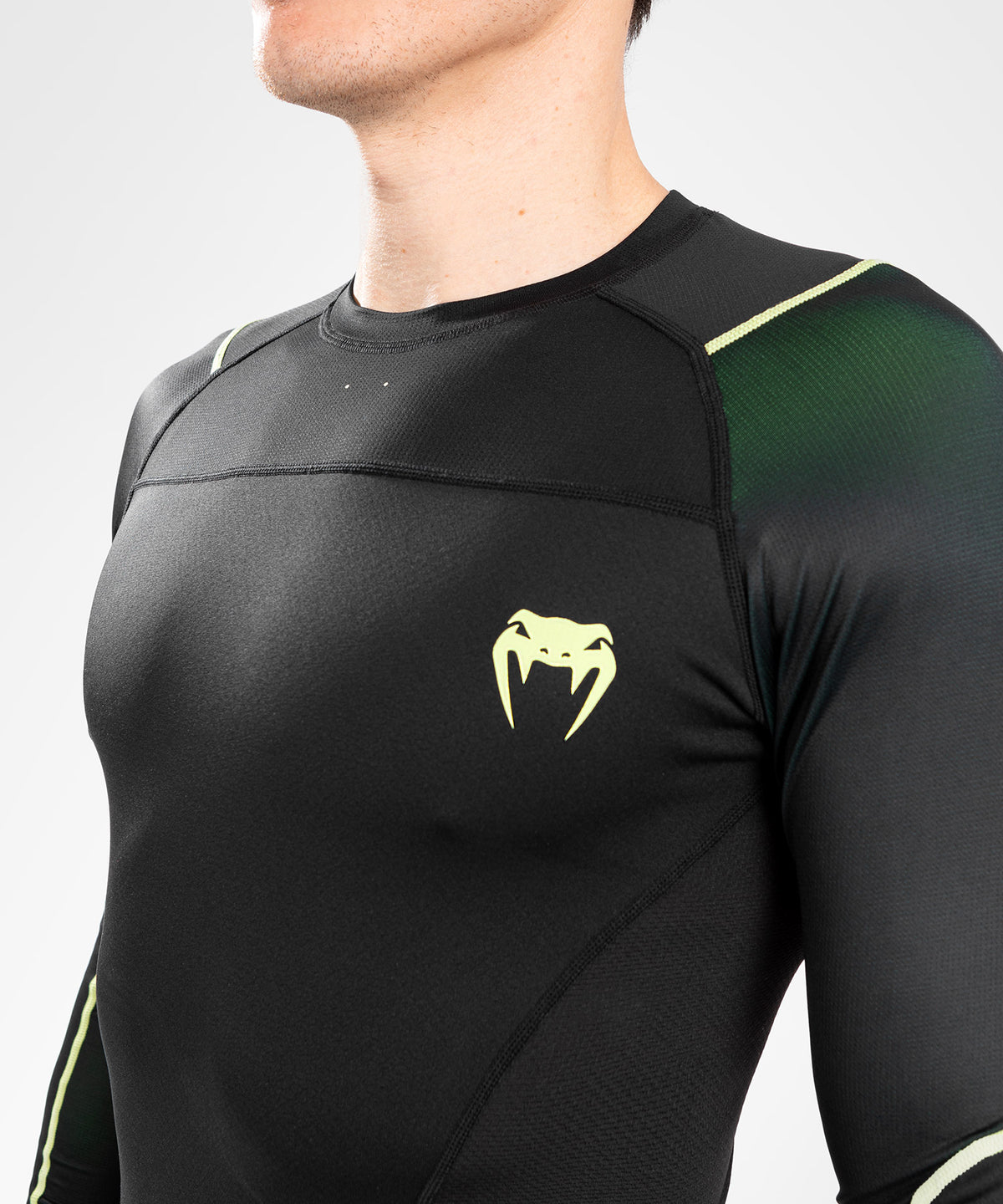 Venum Fusion 2.0 Herren Rashguard - lange Ärmel - schwarz/gelb