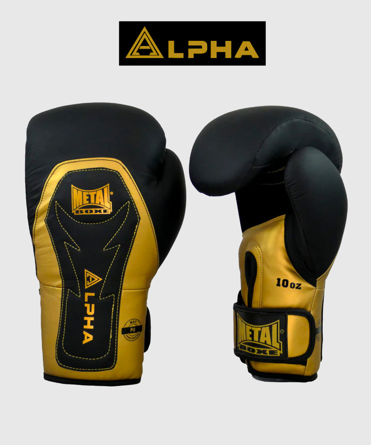 Metal Boxe Training Metal Alpha Boxing Gloves - Black/Gold