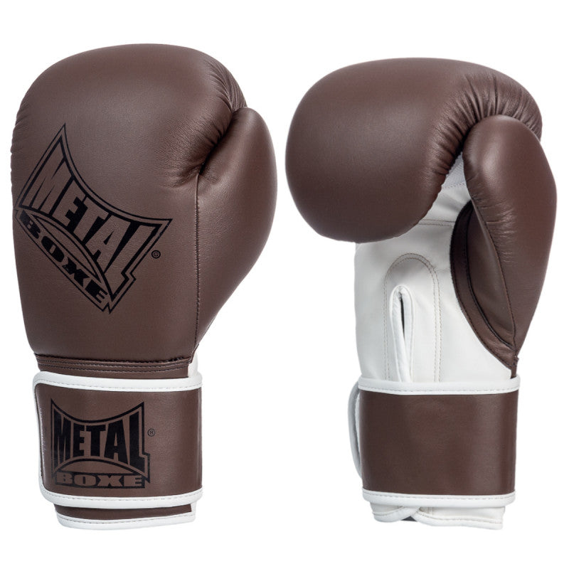 Metal Boxe Entrenamiento Metal Vintage Guantes de Boxeo - Marrón